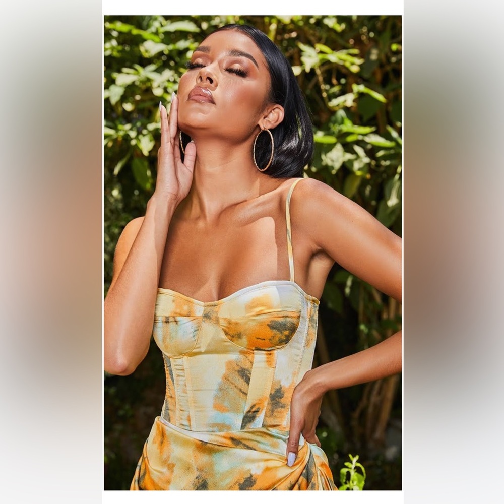 Multicolor Bustier Top